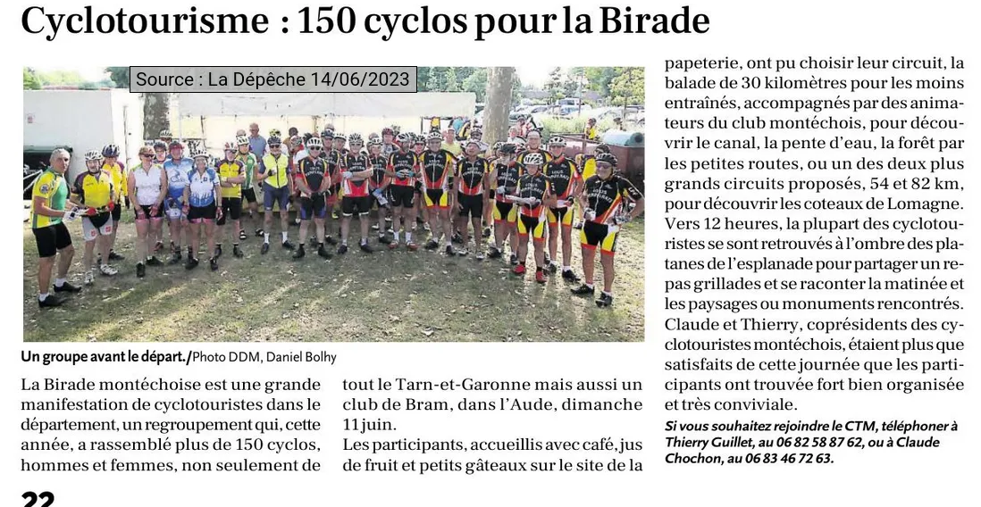 2023 06 14 article presse rando CTM birade montechoise