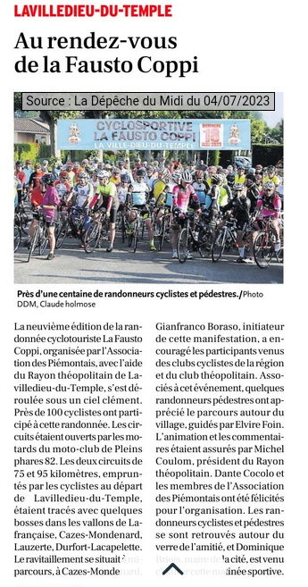 2023 07 04 article presse rando La Fausto Coppi