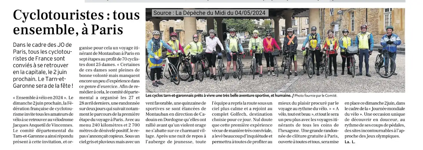 2024 05 04 article presse rando Montauban Cadouin feminin