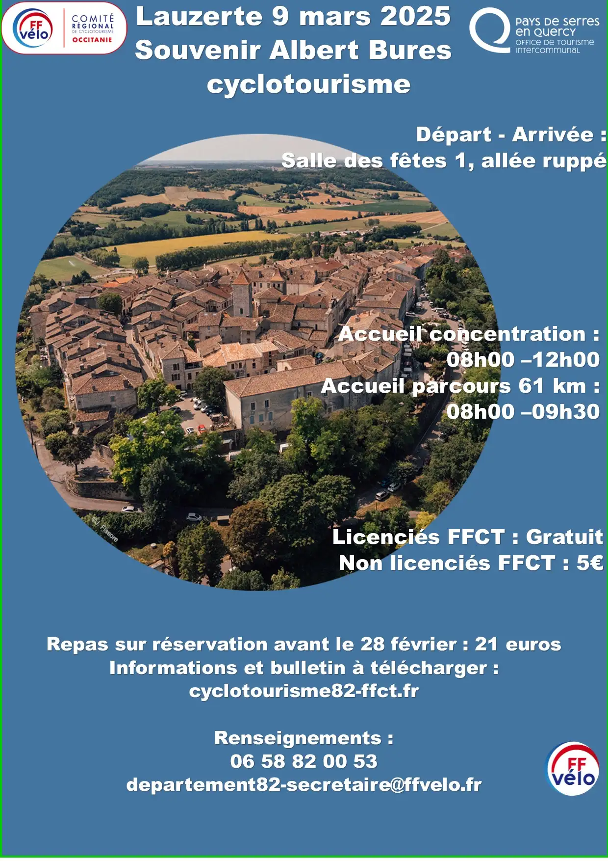 Flyer Albert Bures Lauzerte 09 mars 2025