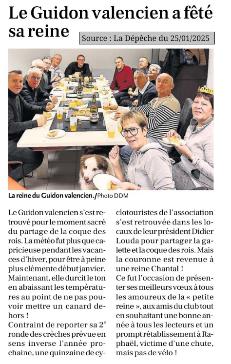 2025 01 25 article presse Guidon valencien coque des rois