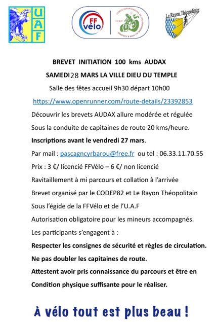 2026 03 flyer audax 100