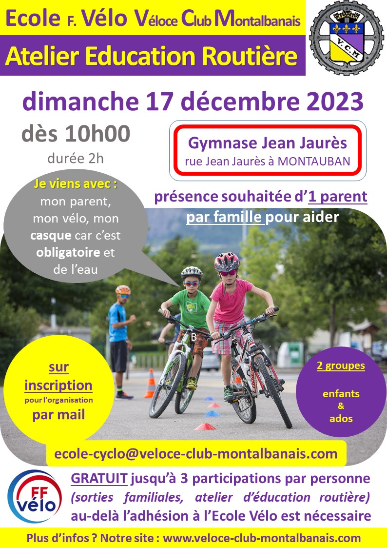 2023 12 17 Affiche VCMEFV Education Routiere